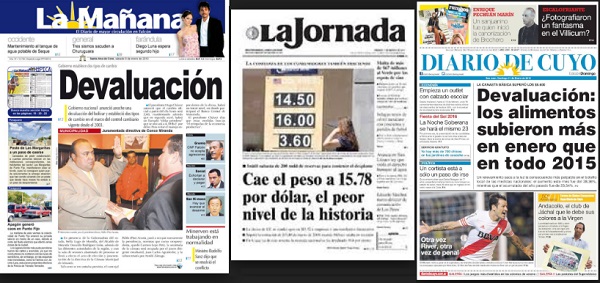 las noticias de la devaluaci�n